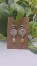 Silver floral with yellow accents